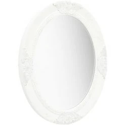 TRUE DEAL Miroir Mural Style Baroque 50x60 Cm Blanc -Miroir Soldes Boutique 26305098 2