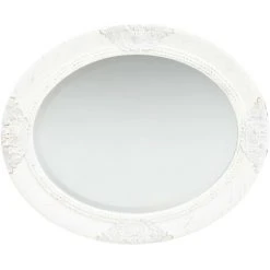 TRUE DEAL Miroir Mural Style Baroque 50x60 Cm Blanc -Miroir Soldes Boutique 26305098 3