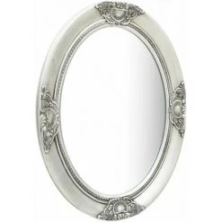 TRUE DEAL Miroir Mural Style Baroque 50x70 Cm Argenté -Miroir Soldes Boutique 26305122 2