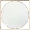 BELIANI Miroir En Bois D'ingénierie Doré 76x76 - Doré -Miroir Soldes Boutique 26367911 1