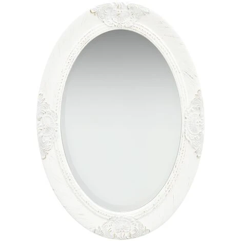 ASUPERMALL Miroir Mural Style Baroque 50x70 Cm Blanc 3 ASUPERMALL Miroir Mural Style Baroque 50x70 Cm Blanc