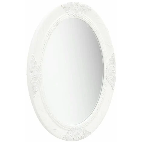 ASUPERMALL Miroir Mural Style Baroque 50x70 Cm Blanc 7 ASUPERMALL Miroir Mural Style Baroque 50x70 Cm Blanc – Image 5