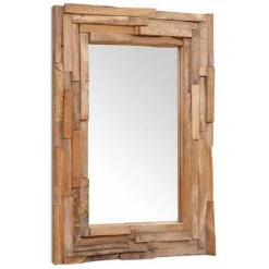 ASUPERMALL Miroir Decoratif Teck 90 X 60 Cm Rectangulaire -Miroir Soldes Boutique 26482065 4