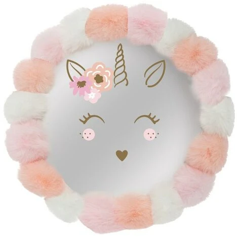 ATMOSPHERA CRÉATEUR D'INTÉRIEUR Miroir Enfant Avec Pompons Tout Doux - Rose 3 ATMOSPHERA CRÉATEUR D'INTÉRIEUR Miroir Enfant Avec Pompons Tout Doux - Rose