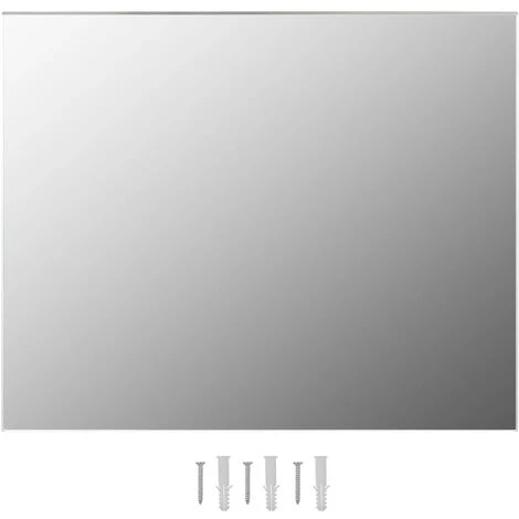 YOUTHUP Miroir Sans Cadre 100x60 Cm Verre - Argent 4 YOUTHUP Miroir Sans Cadre 100x60 Cm Verre - Argent – Image 2