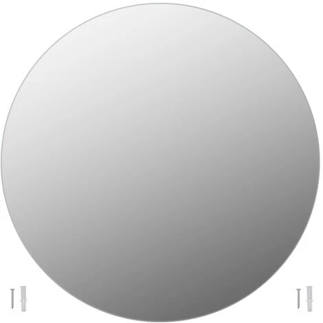 YOUTHUP Miroir Rond Sans Cadre 90 Cm Verre - Argent 4 YOUTHUP Miroir Rond Sans Cadre 90 Cm Verre - Argent – Image 2