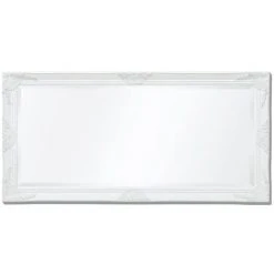 TRUE DEAL Miroir Mural Style Baroque 120 X 60 Cm Blanc -Miroir Soldes Boutique 26660526 5