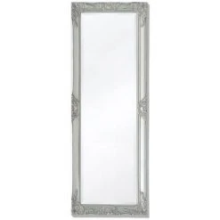 TRUE DEAL Miroir Mural Style Baroque 140 X 50 Cm Argenté