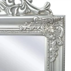 TRUE DEAL Miroir Sur Pied Style Baroque 160 X 40 Cm Argenté -Miroir Soldes Boutique 26660539 4