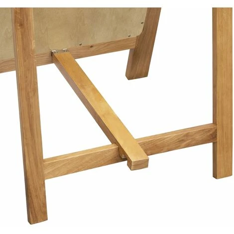 TRUE DEAL Miroir Sur Pied 48x46,5x150 Cm Bois De Chêne Solide 7 TRUE DEAL Miroir Sur Pied 48x46,5x150 Cm Bois De Chêne Solide – Image 5