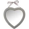 Atmosphera - Miroir Mural Coeur En Bois Avec Ruban 40 X 40 Cm - Taupe