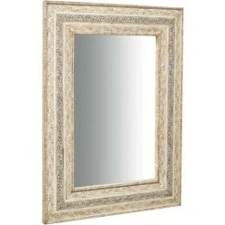 BISCOTTINI Miroir Suspendu Vertical/horizontal En Bois Et Os De Chameau L95xPR5XH122 Cm