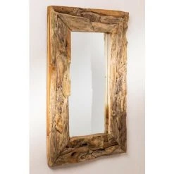 Miroir Mural Rectangulaire En Bois Raffa SKLUM Bois De Teck - 120 Cm 9 Miroir Mural Rectangulaire En Bois Raffa SKLUM Bois De Teck - 120 Cm -Miroir Soldes Boutique 26936900 3