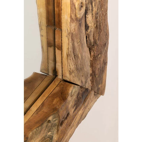 Miroir Mural Rectangulaire En Bois Raffa SKLUM Bois De Teck - 120 Cm 6 Miroir Mural Rectangulaire En Bois Raffa SKLUM Bois De Teck - 120 Cm – Image 4