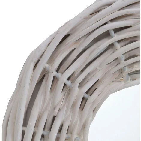 ASUPERMALL Miroirs 3 Pcs Blanc 15 Cm Osier 5 ASUPERMALL Miroirs 3 Pcs Blanc 15 Cm Osier – Image 3