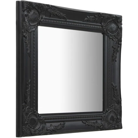 ASUPERMALL Miroir Mural Style Baroque 40x40 Cm Noir 4 ASUPERMALL Miroir Mural Style Baroque 40x40 Cm Noir – Image 2