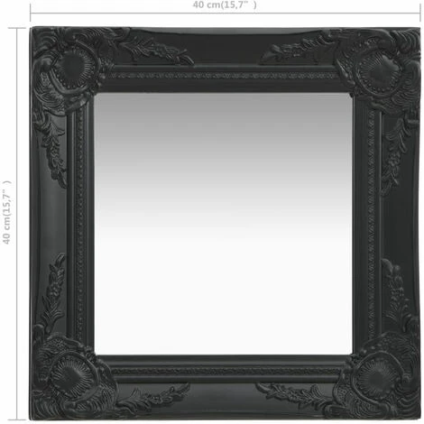 ASUPERMALL Miroir Mural Style Baroque 40x40 Cm Noir 7 ASUPERMALL Miroir Mural Style Baroque 40x40 Cm Noir – Image 5