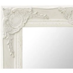 ASUPERMALL Miroir Mural Style Baroque 50x50 Cm Blanc -Miroir Soldes Boutique 26965780 4