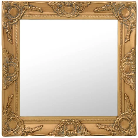 ASUPERMALL Miroir Mural Style Baroque 50x50 Cm Dore 3 ASUPERMALL Miroir Mural Style Baroque 50x50 Cm Dore