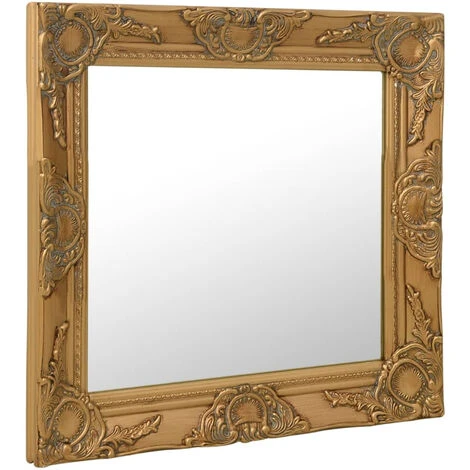 ASUPERMALL Miroir Mural Style Baroque 50x50 Cm Dore 4 ASUPERMALL Miroir Mural Style Baroque 50x50 Cm Dore – Image 2