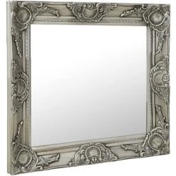 ASUPERMALL Miroir Mural Style Baroque 50x50 Cm Argente -Miroir Soldes Boutique 26965782 2