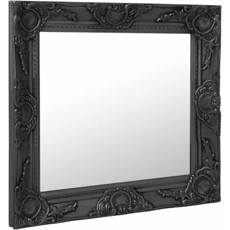 ASUPERMALL Miroir Mural Style Baroque 50x50 Cm Noir 4 ASUPERMALL Miroir Mural Style Baroque 50x50 Cm Noir – Image 2