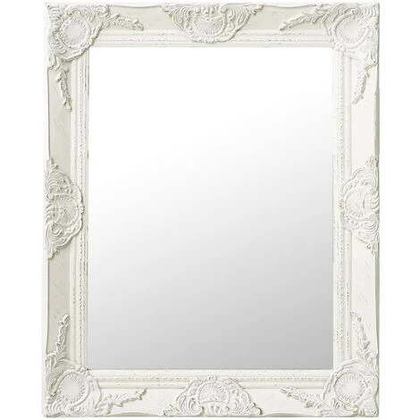 ASUPERMALL Miroir Mural Style Baroque 50x60 Cm Blanc 3 ASUPERMALL Miroir Mural Style Baroque 50x60 Cm Blanc