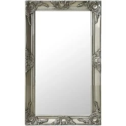 ASUPERMALL Miroir Mural Style Baroque 50x80 Cm Argente