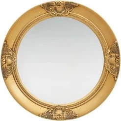 ASUPERMALL Miroir Mural Style Baroque 50 Cm Dore -Miroir Soldes Boutique 26965794 4