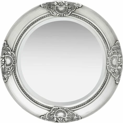 ASUPERMALL Miroir Mural Style Baroque 50 Cm Argente 3 ASUPERMALL Miroir Mural Style Baroque 50 Cm Argente