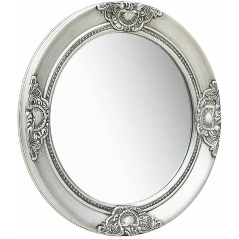 ASUPERMALL Miroir Mural Style Baroque 50 Cm Argente 5 ASUPERMALL Miroir Mural Style Baroque 50 Cm Argente – Image 3