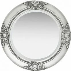ASUPERMALL Miroir Mural Style Baroque 50 Cm Argente 11 ASUPERMALL Miroir Mural Style Baroque 50 Cm Argente -Miroir Soldes Boutique 26965795 5