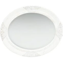 ASUPERMALL Miroir Mural Style Baroque 50x60 Cm Blanc -Miroir Soldes Boutique 26965797 3