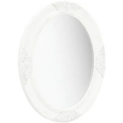 ASUPERMALL Miroir Mural Style Baroque 50x60 Cm Blanc -Miroir Soldes Boutique 26965797 4