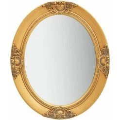 ASUPERMALL Miroir Mural Style Baroque 50x60 Cm Dore