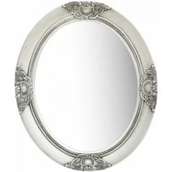 ASUPERMALL Miroir Mural Style Baroque 50x60 Cm Argente -Miroir Soldes Boutique 26965799 3
