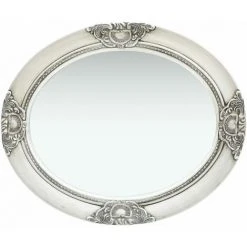 ASUPERMALL Miroir Mural Style Baroque 50x60 Cm Argente -Miroir Soldes Boutique 26965799 4