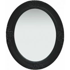 ASUPERMALL Miroir Mural Style Baroque 50x60 Cm Noir