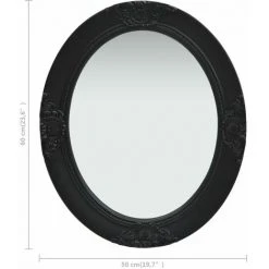 ASUPERMALL Miroir Mural Style Baroque 50x60 Cm Noir 11 ASUPERMALL Miroir Mural Style Baroque 50x60 Cm Noir -Miroir Soldes Boutique 26965800 5