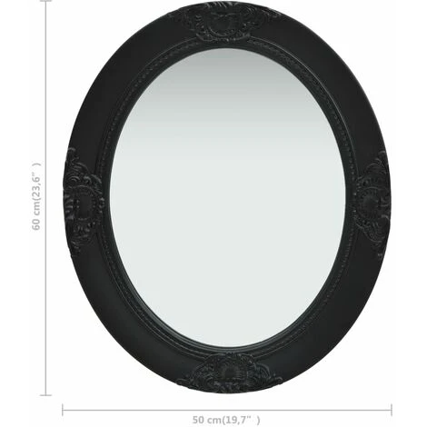 ASUPERMALL Miroir Mural Style Baroque 50x60 Cm Noir 7 ASUPERMALL Miroir Mural Style Baroque 50x60 Cm Noir – Image 5
