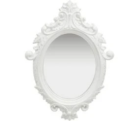ASUPERMALL Miroir Mural Style Chateau 56x76 Cm Blanc