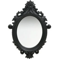 ASUPERMALL Miroir Mural Style Chateau 56x76 Cm Noir