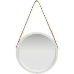 ASUPERMALL Miroir Mural Avec Sangle 40 Cm Argente -Miroir Soldes Boutique 26965810 2