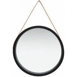 ASUPERMALL Miroir Mural Avec Sangle 60 Cm Noir -Miroir Soldes Boutique 26965819 3