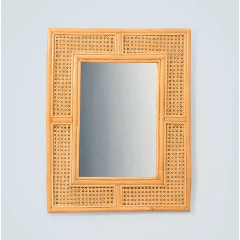 Miroir Mural Rectangulaire En Rotin (75x61 Cm) Masit SKLUM Rotin - Marron Naturel 3 Miroir Mural Rectangulaire En Rotin (75x61 Cm) Masit SKLUM Rotin - Marron Naturel