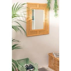 Miroir Mural Rectangulaire En Rotin (75x61 Cm) Masit SKLUM Rotin - Marron Naturel 8 Miroir Mural Rectangulaire En Rotin (75x61 Cm) Masit SKLUM Rotin - Marron Naturel -Miroir Soldes Boutique 26968051 2