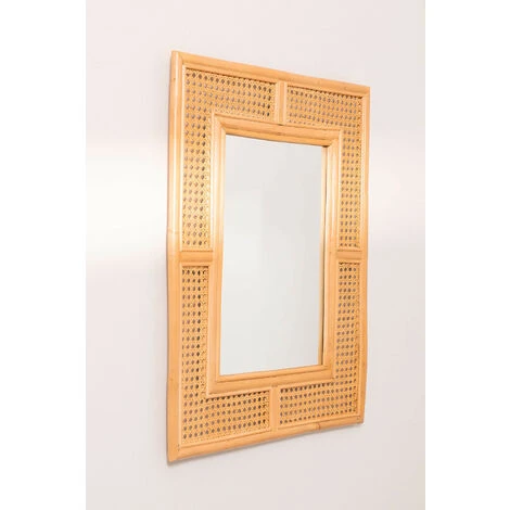 Miroir Mural Rectangulaire En Rotin (75x61 Cm) Masit SKLUM Rotin - Marron Naturel 5 Miroir Mural Rectangulaire En Rotin (75x61 Cm) Masit SKLUM Rotin - Marron Naturel – Image 3