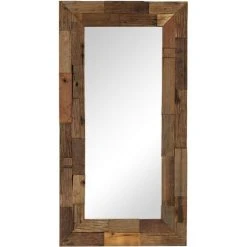 TRUE DEAL Miroir Bois De Récupération Massif 50 X 110 Cm
