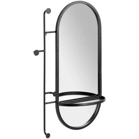 Kave Home - Miroir Avec Porte-manteaux Zada En Acier Noir 52 X 82 Cm - Noir 3 Kave Home - Miroir Avec Porte-manteaux Zada En Acier Noir 52 X 82 Cm - Noir