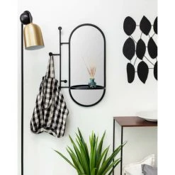 Kave Home - Miroir Avec Porte-manteaux Zada En Acier Noir 52 X 82 Cm - Noir 6 Kave Home - Miroir Avec Porte-manteaux Zada En Acier Noir 52 X 82 Cm - Noir -Miroir Soldes Boutique 27172864 2